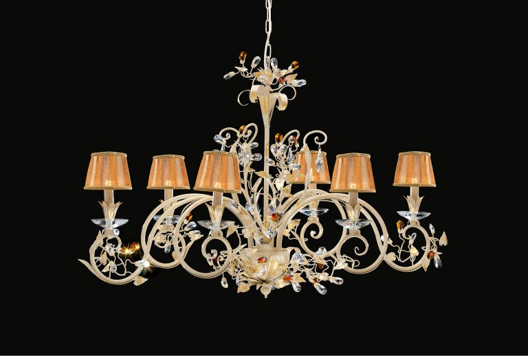 672/B/6L Crystal Lighting 6L with Shades